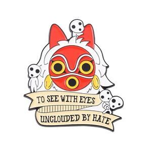 To See With Eyes Unclouded By Hate Mononoke Mask Enamel Pins 45-1